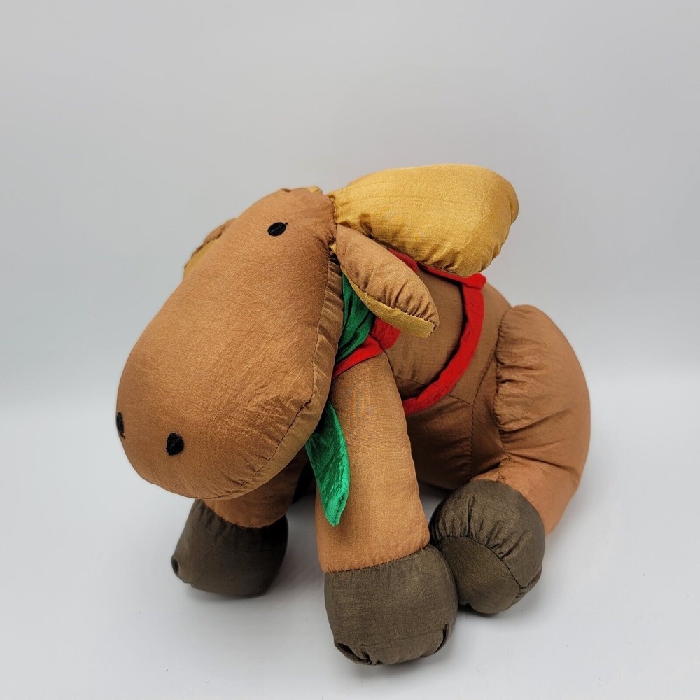 Department 56 nylon Plush puffalump Reindeer Christmas Moose 8" Holiday backpack